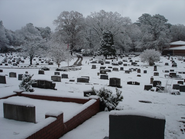 picture from cemetery cleanup, Dec 9, 2017