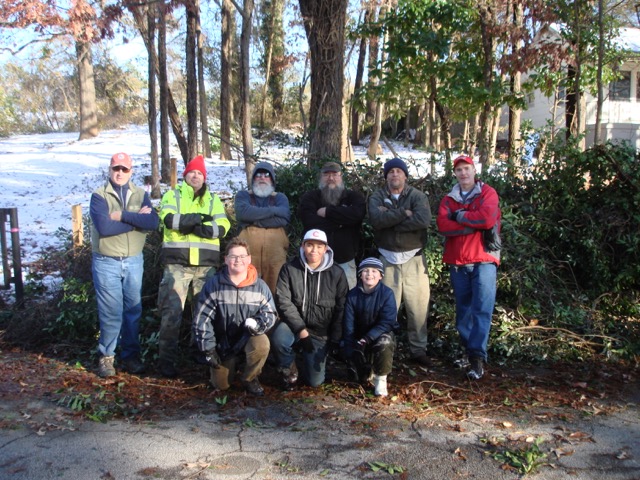 picture from cemetery cleanup, Dec 9, 2017
