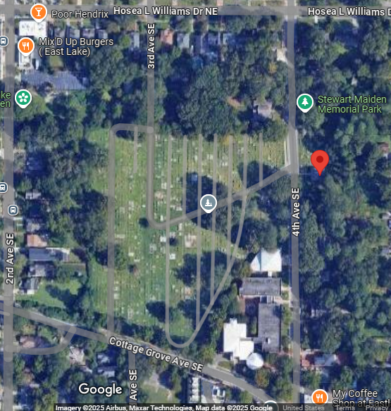 aerial view of East View Cemetery